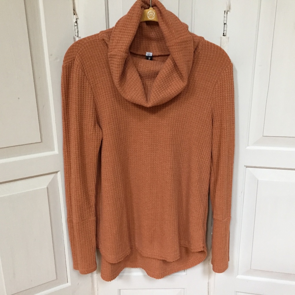 ❤️ Design Lab Waffle Cowl Neck Top